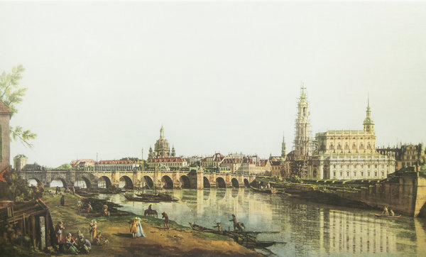 Kunstdruck mit Struktur - Canaletto Bernardo Bellotto - 100*60cm